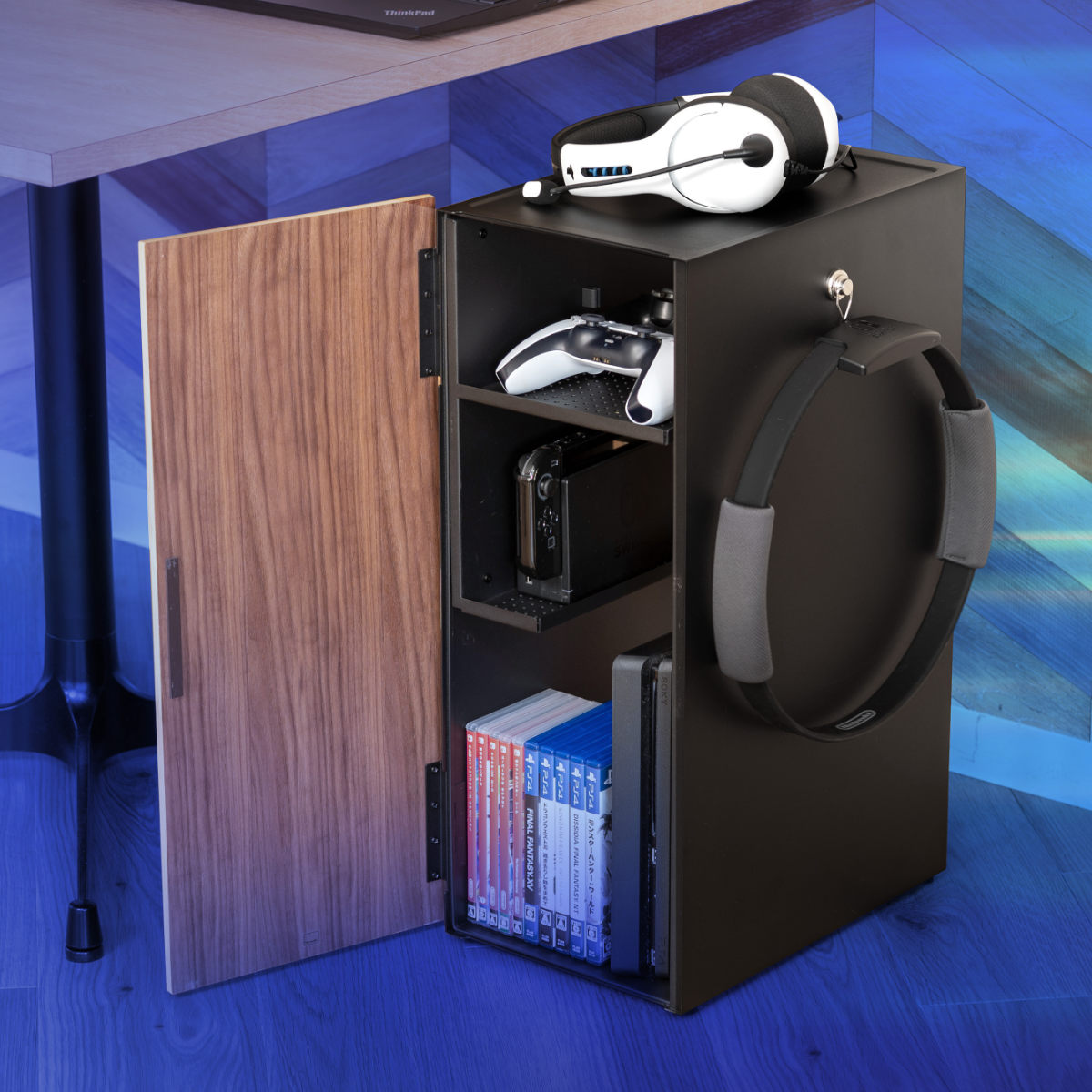 楽天市場】山崎実業 tower ゲーム機収納ラック タワー