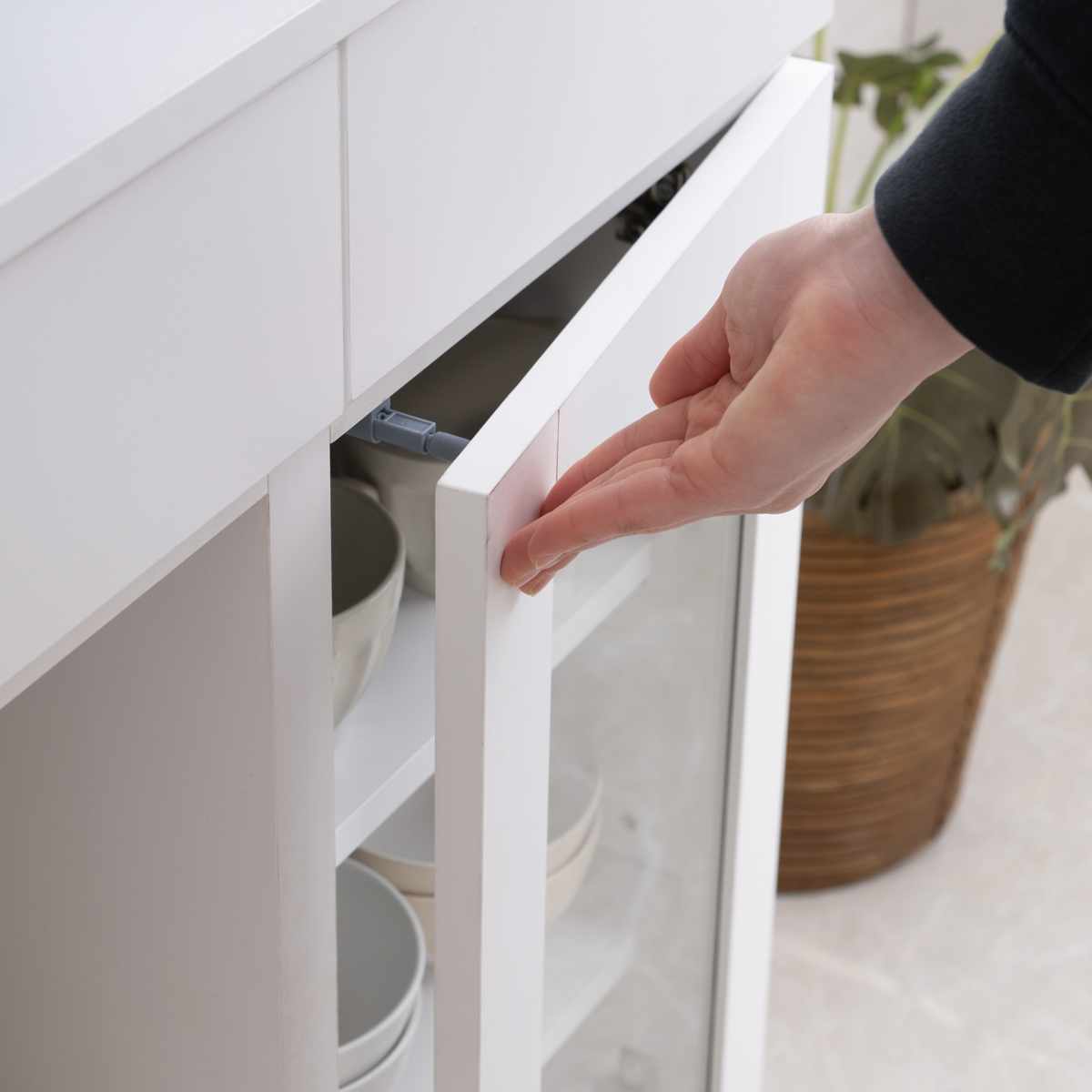 楽天市場】キッチンカウンター 幅90cm レンジ台 スライド棚 2口