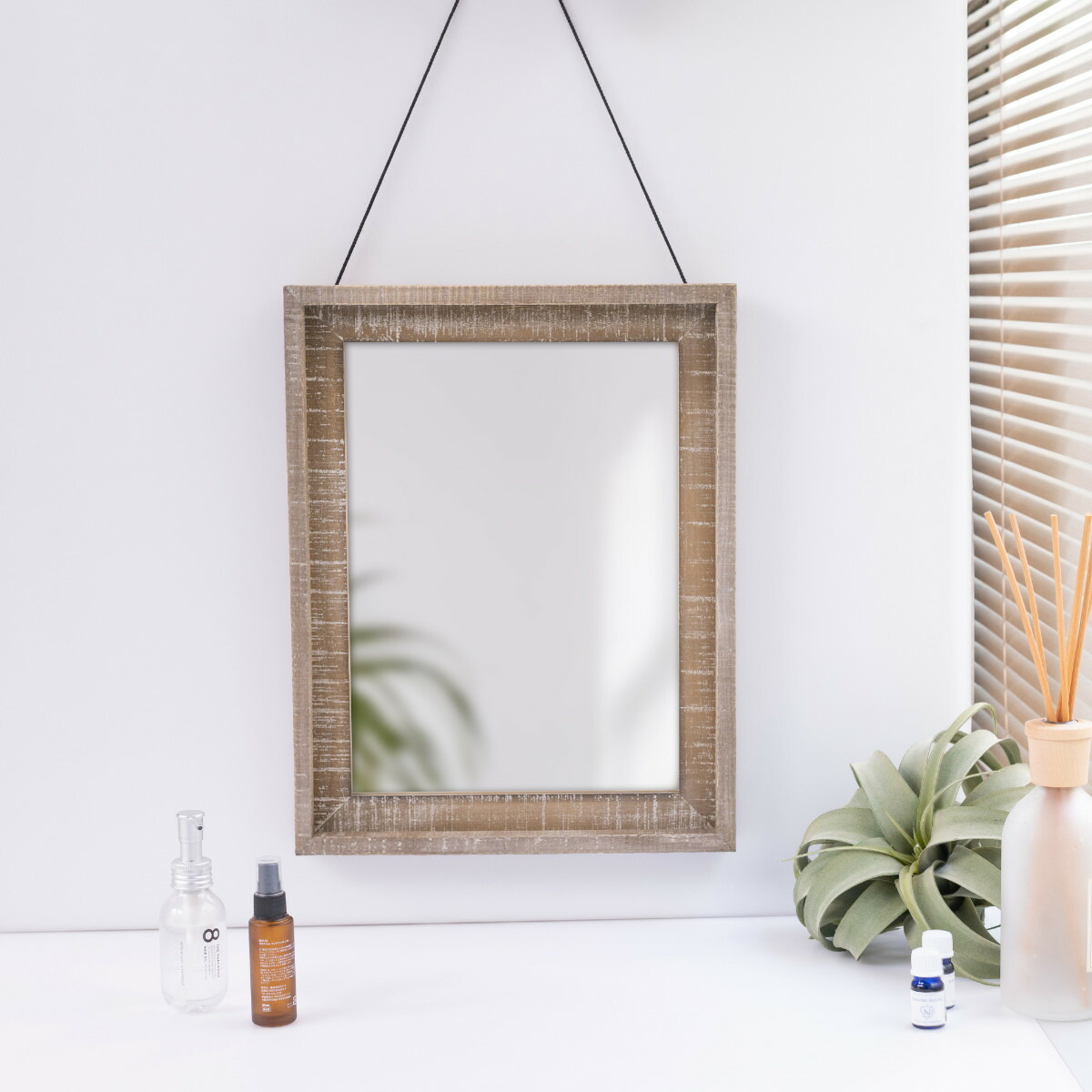 楽天市場】ウォールミラー 34.5×44.5cm ヴィンテージ 古木材