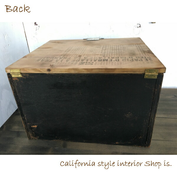 楽天市場】木箱 ふた付き 収納ボックス アンティーク インダストリアル