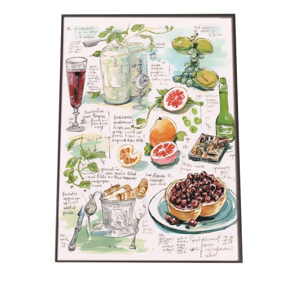 楽天市場】レストラン イラスト ポスター 手描き 手書き ワイン