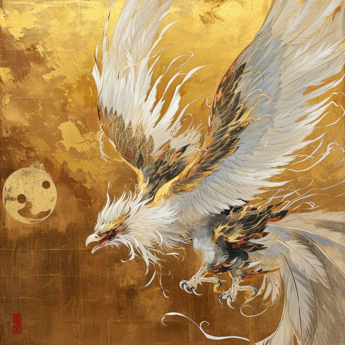 楽天市場】鳳凰 ほうおう フェニックス 開運 正方形ポスター 豪華 絵画