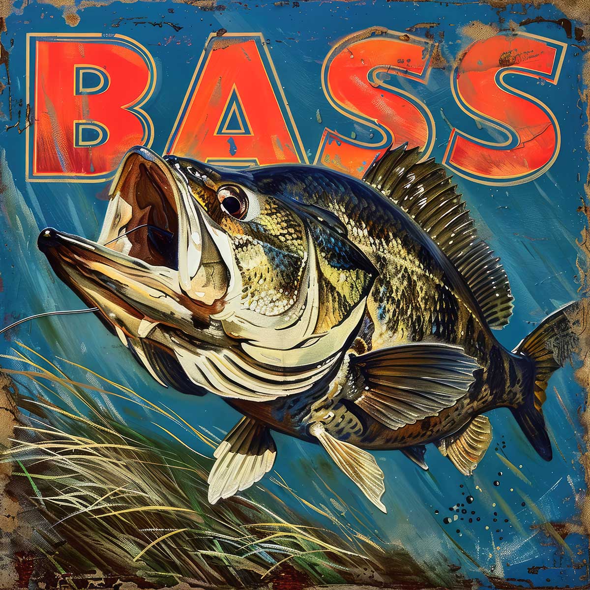 楽天市場】ブラックバス blackbass フィッシング 正方形ポスター