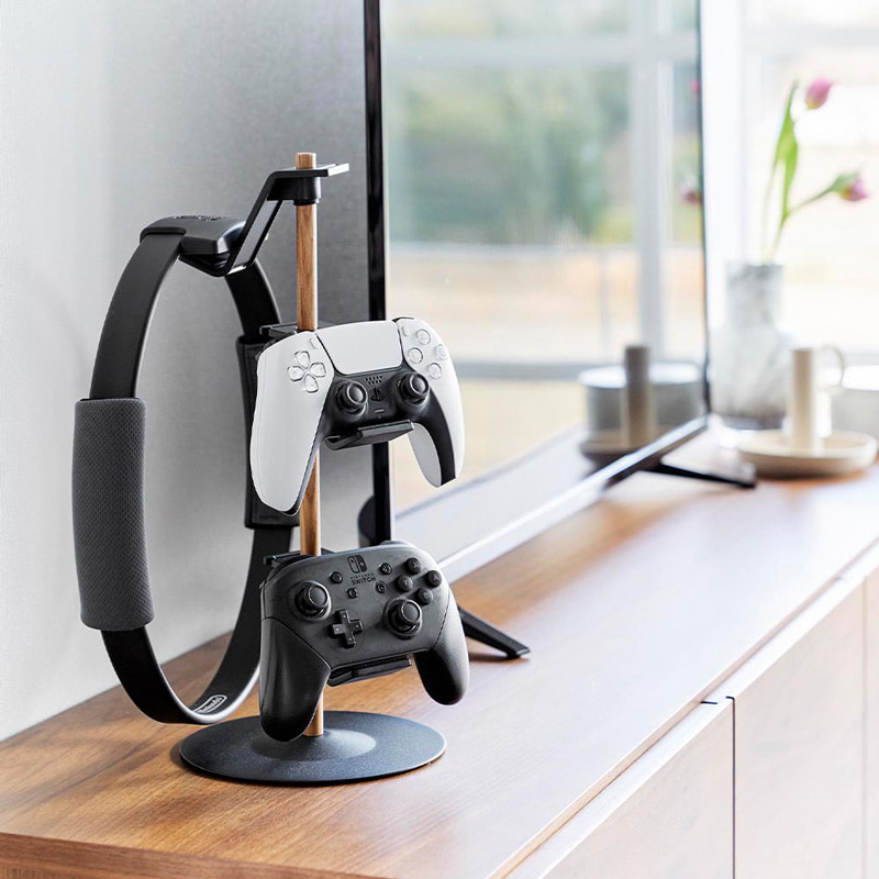 楽天市場】山崎実業 ゲーム機 コントローラー 収納ラック 置台が動く