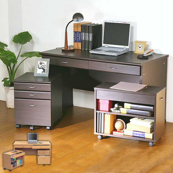 楽天市場】パソコンデスク システムデスク 3点セット 幅120cm デスク