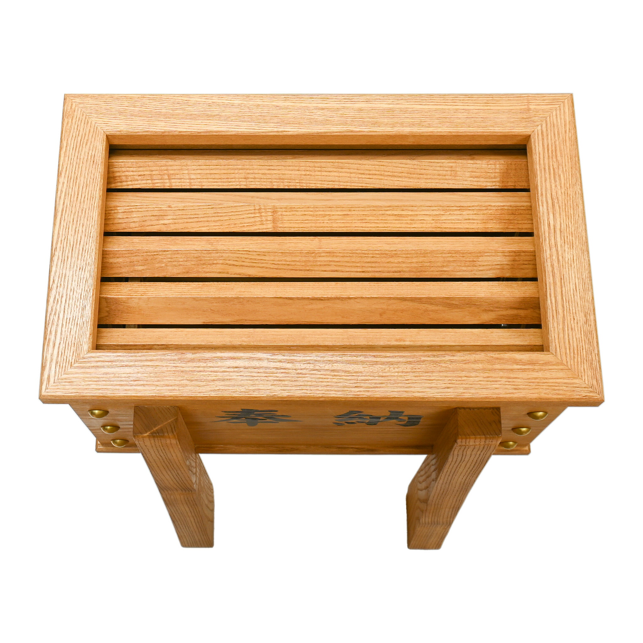 楽天市場】賽銭箱 1.5〜3.5尺 四本脚付 框・桟・引出付 欅色 ニス仕上