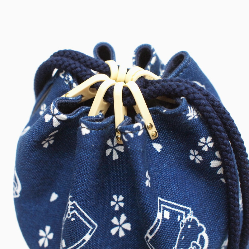 楽天市場】【犬印鞄】犬印鞄×HELLO KITTY／インディゴ染め帆布 合切袋