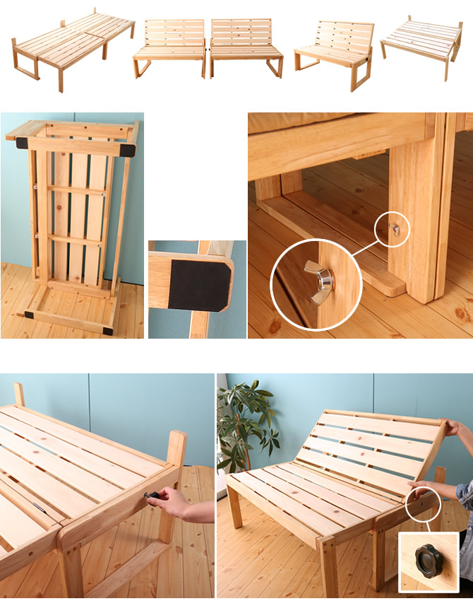 楽天市場】檜すのこ ソファベッド 日本製 シングルベッド 1Pソファ×2台