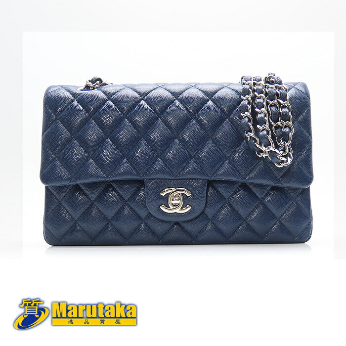 楽天市場】【シャネル】CHANEL チェーンショルダー25 キャビアスキン