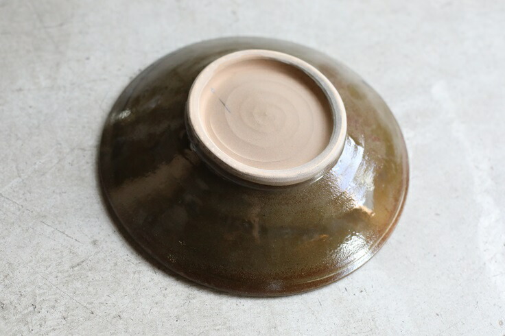 楽天市場】小鹿田焼(おんたやき) 飛び鉋模様(緑) 7寸皿（直径約22cm