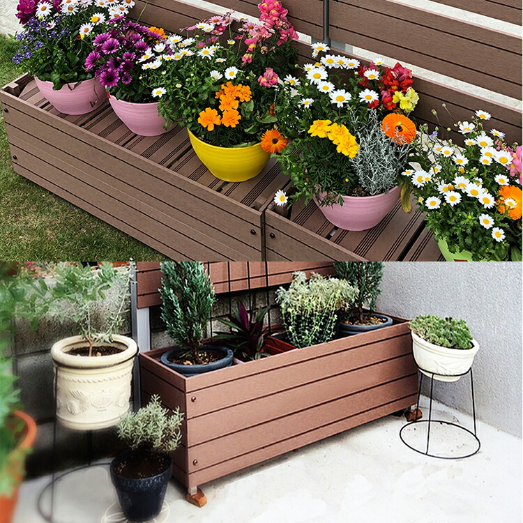 楽天市場】プランター 長方形 人工木プランター 8030 アイリスオーヤマ