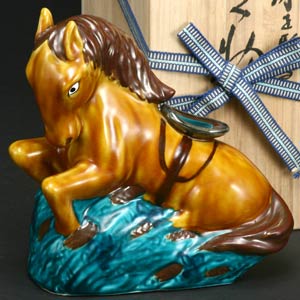 楽天市場】二代 浅蔵五十吉作 干支 午 九谷焼 置物 文化勲章受章 日本