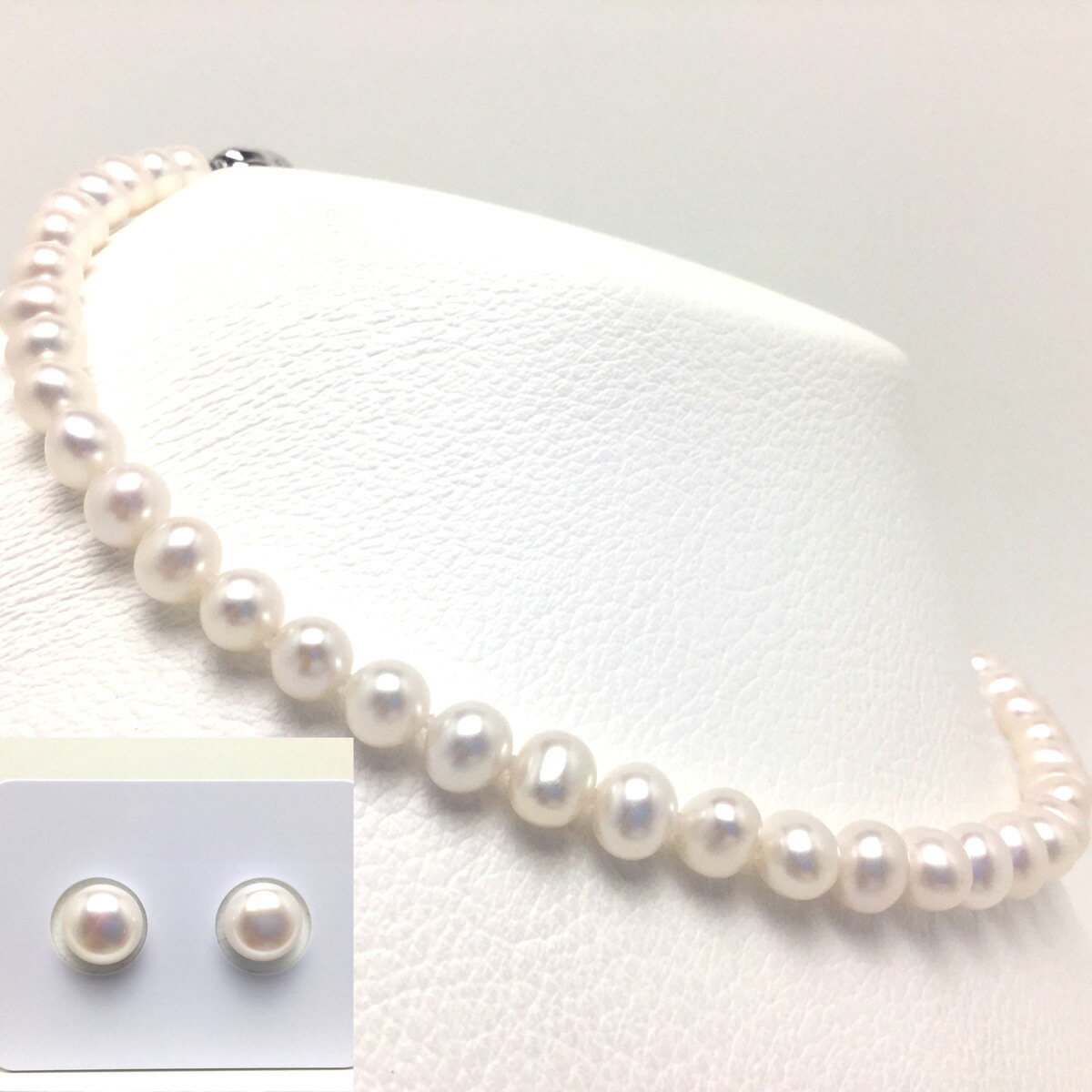 楽天市場】真珠 ネックレス パール 淡水真珠 7.0-8.0mm ホワイト