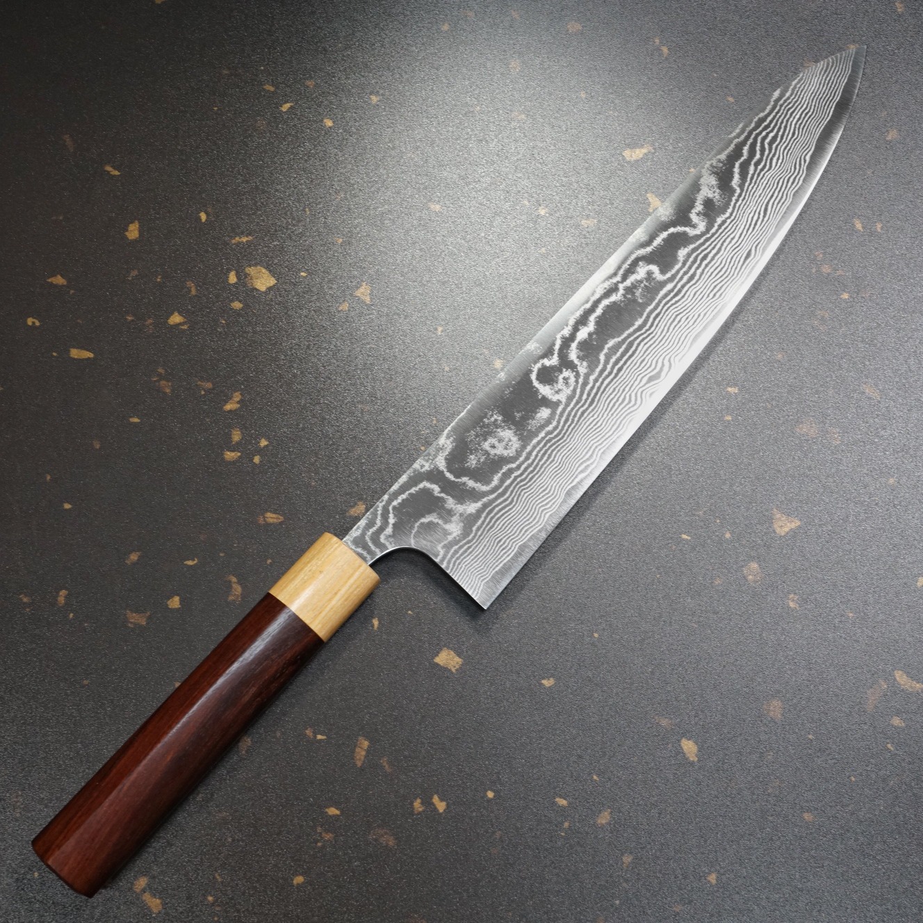 楽天市場】【楽天1位】包丁 牛刀 240mm ダマスカス ステンレス V金10号