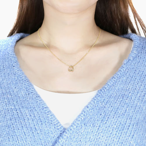 楽天市場】ハートネックレス イタリア製 18金 K18 キューティー ハート