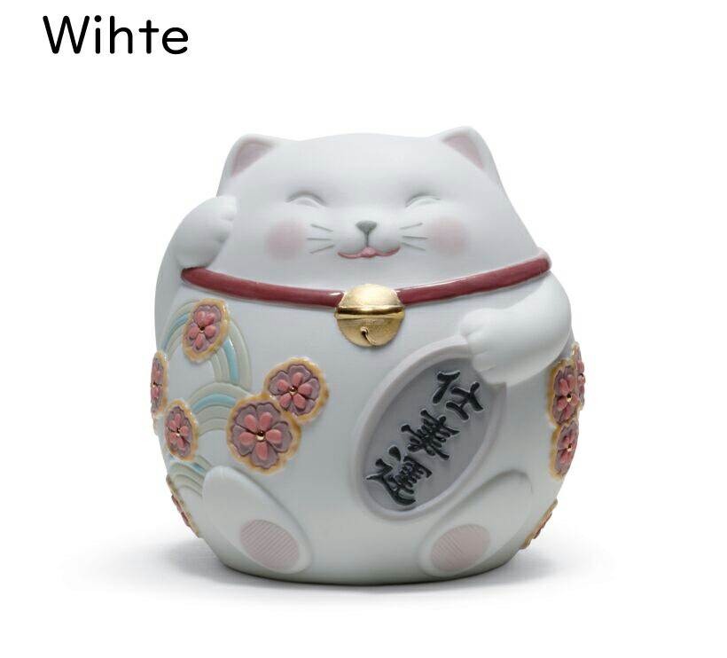 楽天市場】招き猫 【正規品】リヤドロ LLADRO pink 招福 blue white