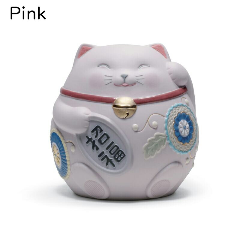 楽天市場】招き猫 【正規品】リヤドロ LLADRO pink 招福 blue white