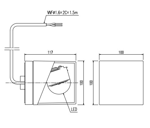 楽天市場】LIXIL（INAX） キュービック照明 【品番：LE-E1-1A/1L