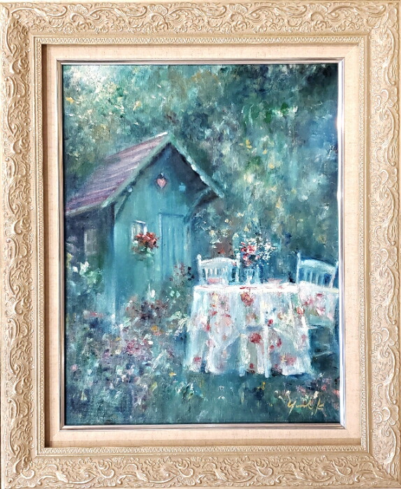 楽天市場】絵画 「森の香りのティータイム｣ 油彩画 油絵 原画 風景画