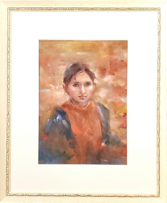 楽天市場】絵画 「Shine 〜 晃」 水彩/パステル 原画 人物画 少女 F4