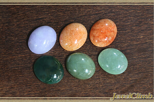 楽天市場】カラーバリエーションに富んだマルチカラー本翡翠6P 宝石