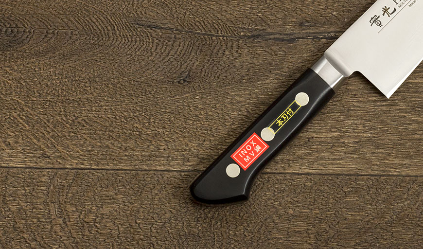 楽天市場】INOX ツバ付 牛刀 210mm 實光包丁(堺包丁) 堺 名入れ 日本製