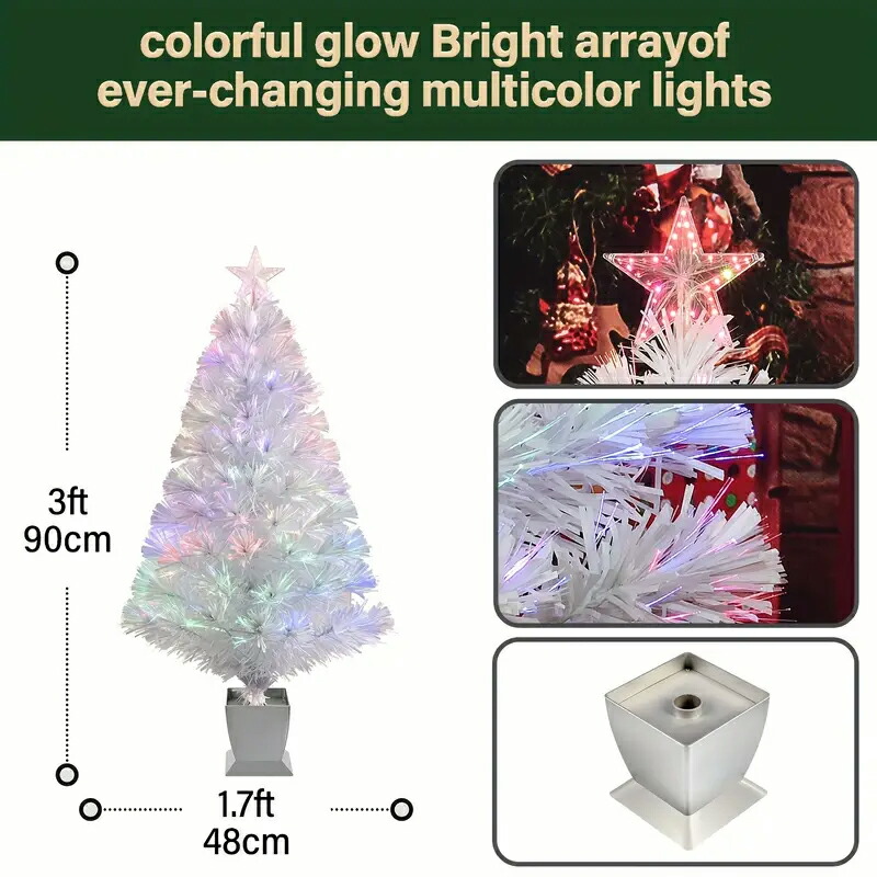 楽天市場】LED クリスマス ミニクリスマスツリーライト 90cm 星付き