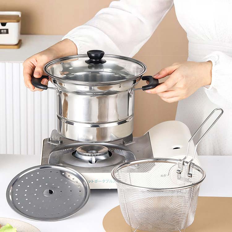 楽天市場】パスタ鍋 22cm 3点セット IH対応 ザル付 ガス火 直火対応