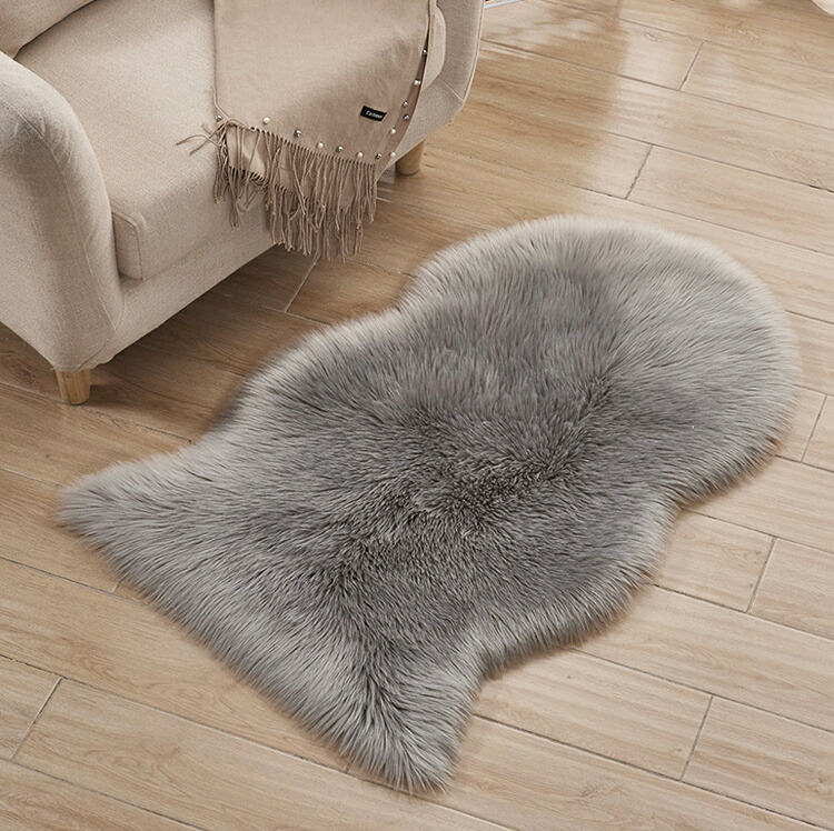 楽天市場】【楽天1位】ムートンラグ 人造シープスキンラグ フェイク