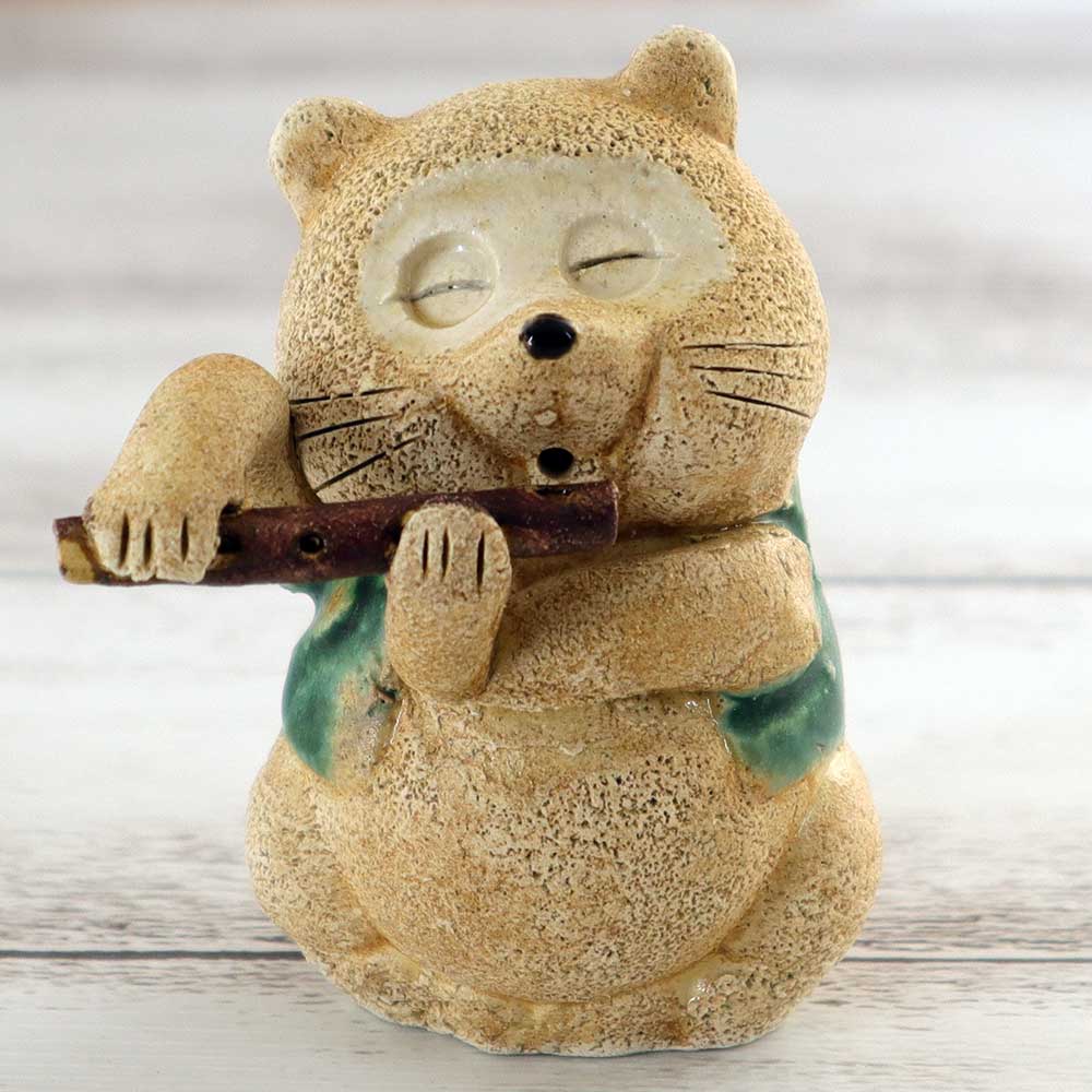 楽天市場】たぬき 置物 セット 音楽隊 人形師の手造り置物 大島寛作