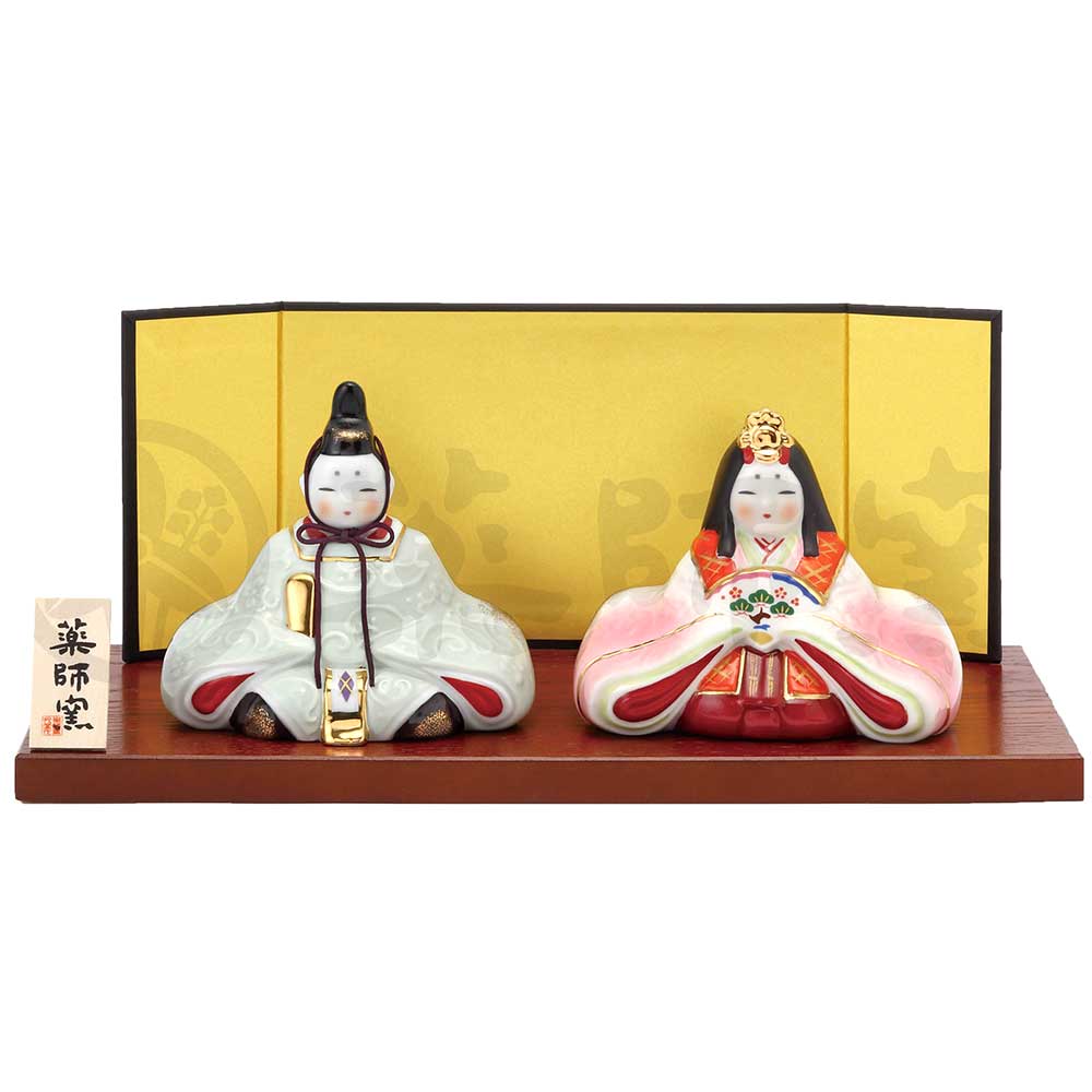 楽天市場】雛人形 コンパクト 陶器 小さい 可愛い ひな人形/ 染絵
