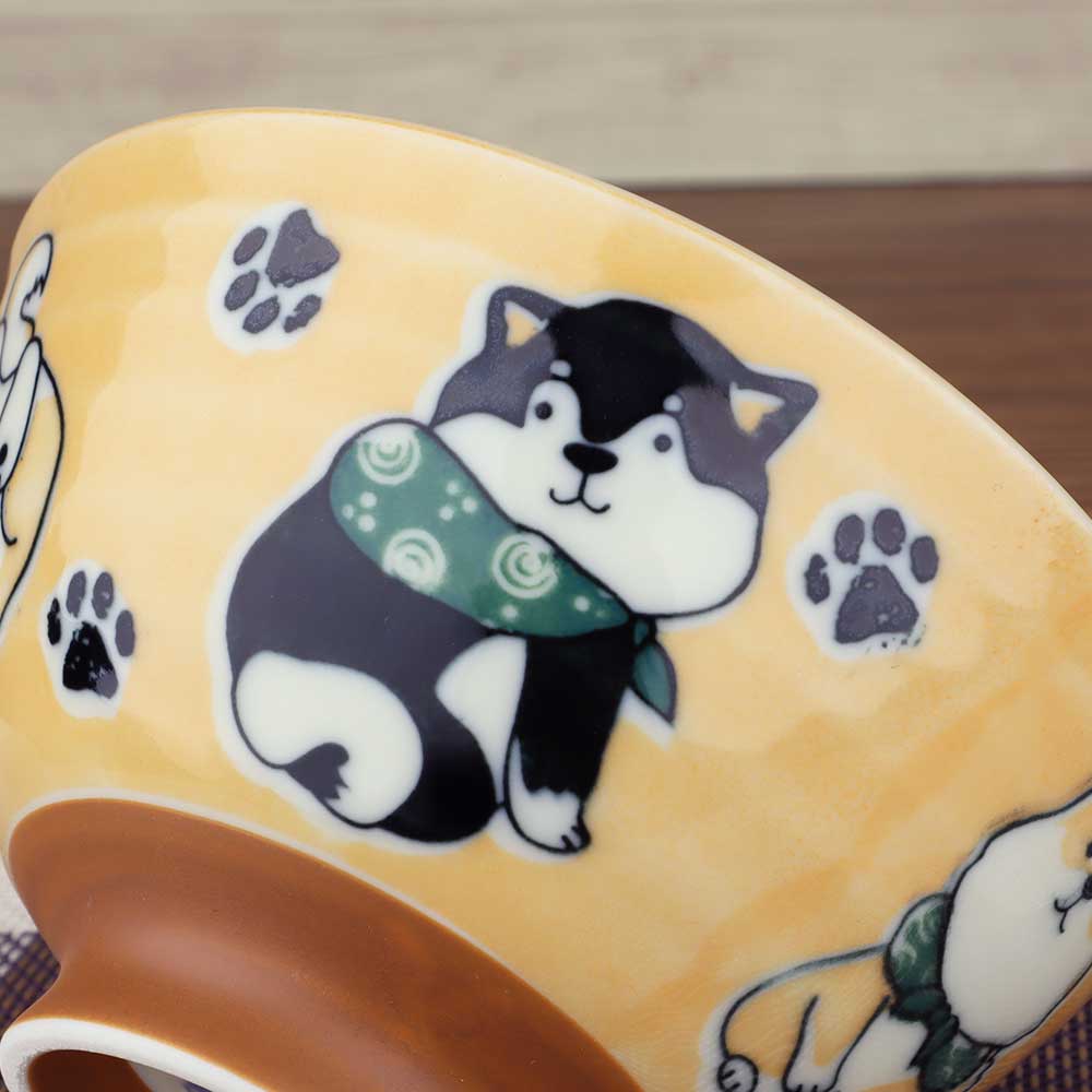 楽天市場】茶碗 柴犬 犬好き 飯碗 飯器/ ふろしき豆柴中平茶碗（黄
