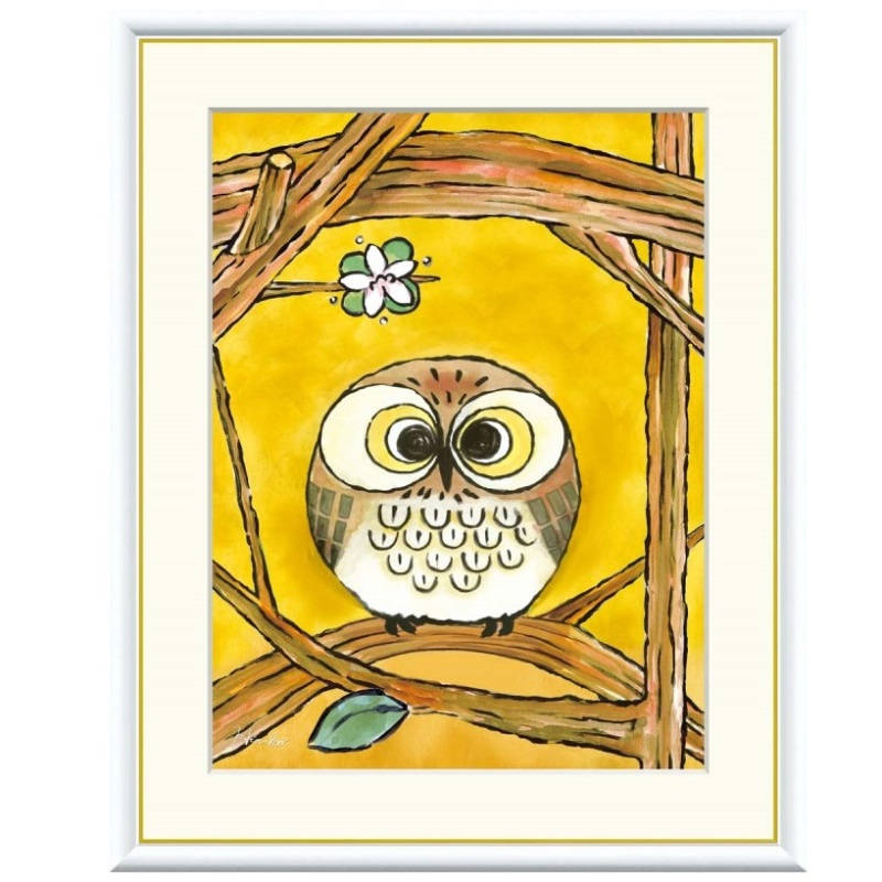 楽天市場】フクロウ（日本画｜絵画）：アート・美術品・骨董品・民芸品