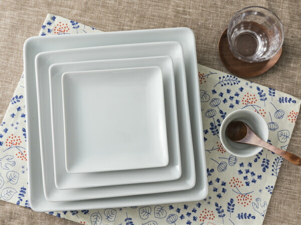 楽天市場】角皿 24.8cm 正方形 日本製 陶器 食器 洋食器 白い食器