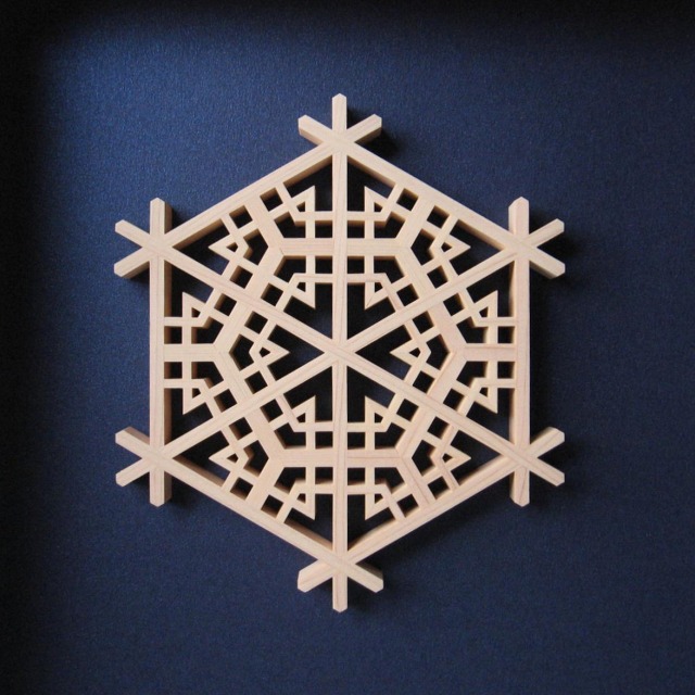 楽天市場】組子の和風ニッチフレーム 【弁天三重亀甲】お部屋に組子の