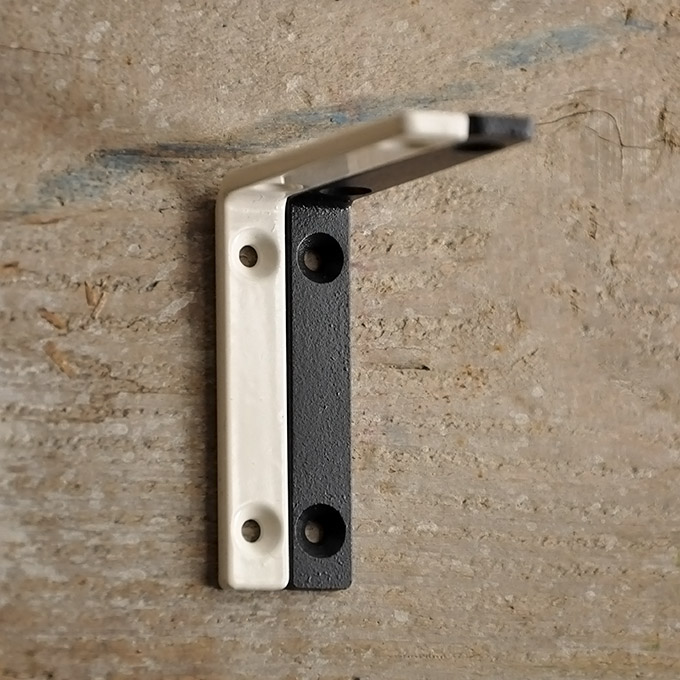 楽天市場】ミニ棚受け金具 アイアン 単品販売 ブラック・ホワイト