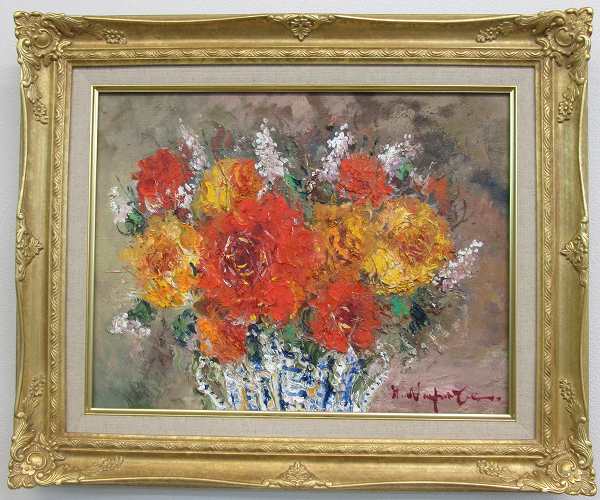 楽天市場】「薔薇」渡部ひでき（F6サイズ油彩画[油絵]（直筆油彩画