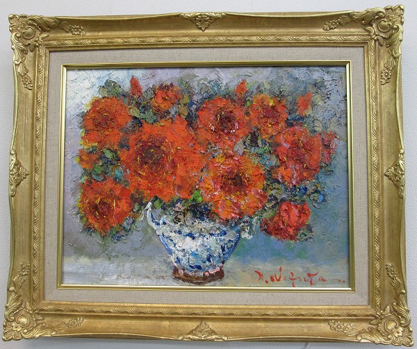 楽天市場】「薔薇」渡部ひでき（F6サイズ油彩画[油絵]（直筆油彩画