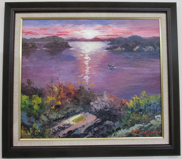 楽天市場】「瀬戸の朝焼け（牛窓）」谷口春彦（F10サイズ油彩画[油絵