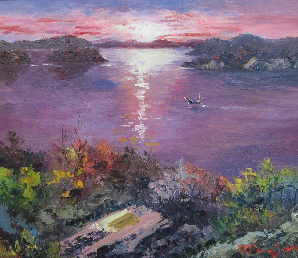 楽天市場】「瀬戸の朝焼け（牛窓）」谷口春彦（F10サイズ油彩画[油絵