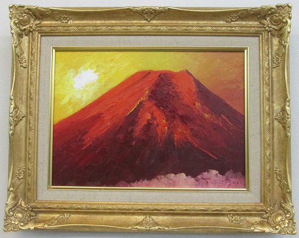楽天市場】「赤富士」谷口春彦（F4サイズ油彩画[油絵]・開運風水画
