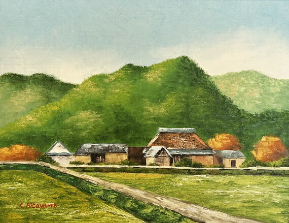 楽天市場】「耶馬の午後」北山進 F6サイズ油彩画（油絵）日本風景画