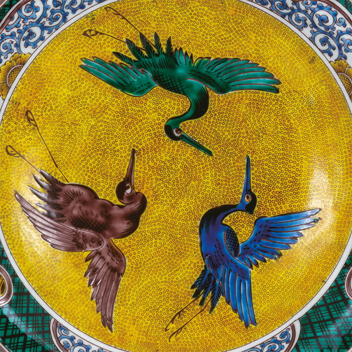 楽天市場】九谷焼 飾り 大皿(径31cm) 吉田屋鶴（皿立て） : 九谷焼専門