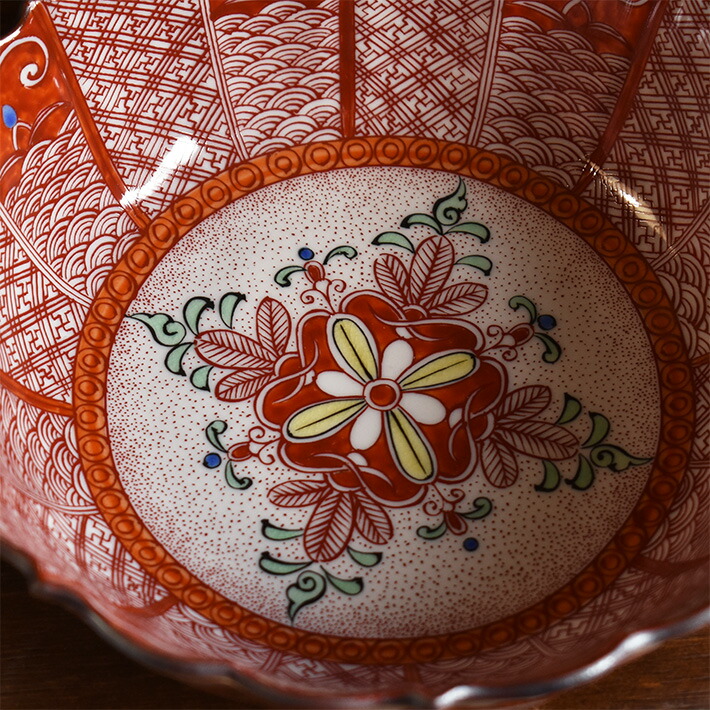 楽天市場】九谷焼 煮物鉢 飯田屋 赤絵（径 約18cm）（ 和食器 中鉢