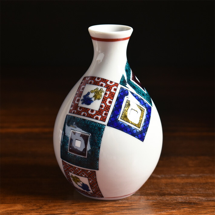 楽天市場】九谷焼 晩酌セット 古九谷風石畳文 大志窯（おちょこ