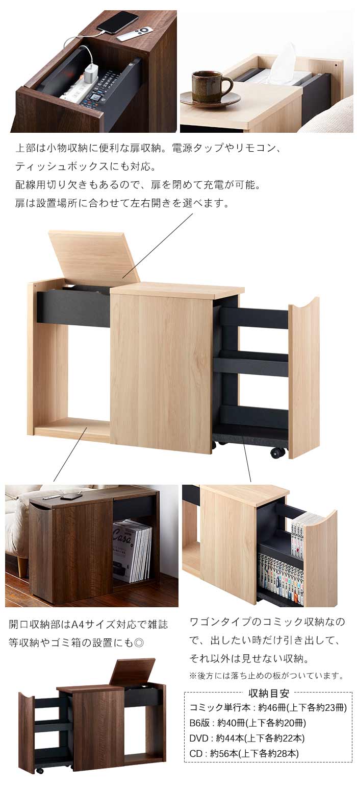 楽天市場】【楽天スーパーSALE10%OFF】収納付き ソファサイド テーブル