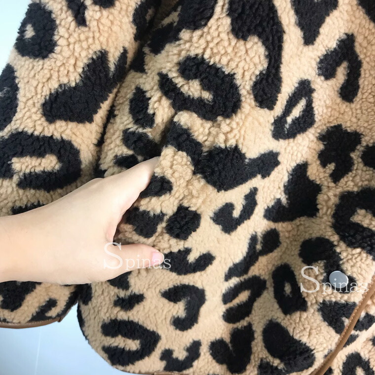 楽天市場】落ち着いたレオパード 豹柄ボアジャケット フリース