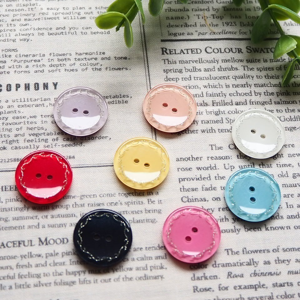 楽天市場】キラキラ ラメ つた模様縁取りボタン 現品限り 3024