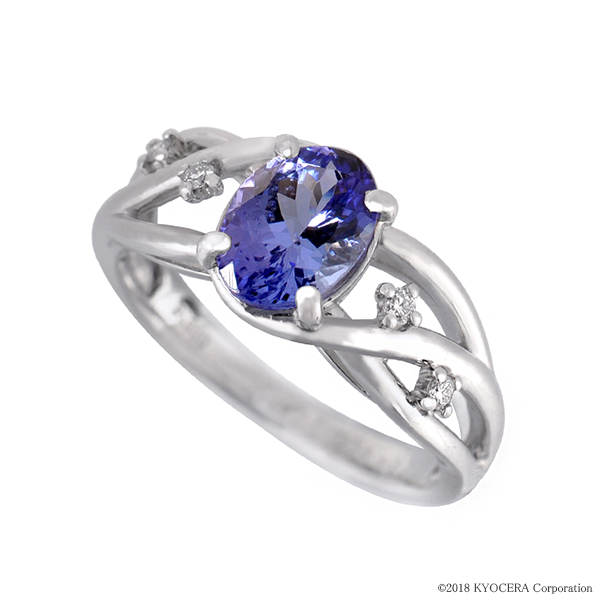 楽天市場】タンザナイト リング 指輪 プラチナ オーバル ダイヤ4石 12