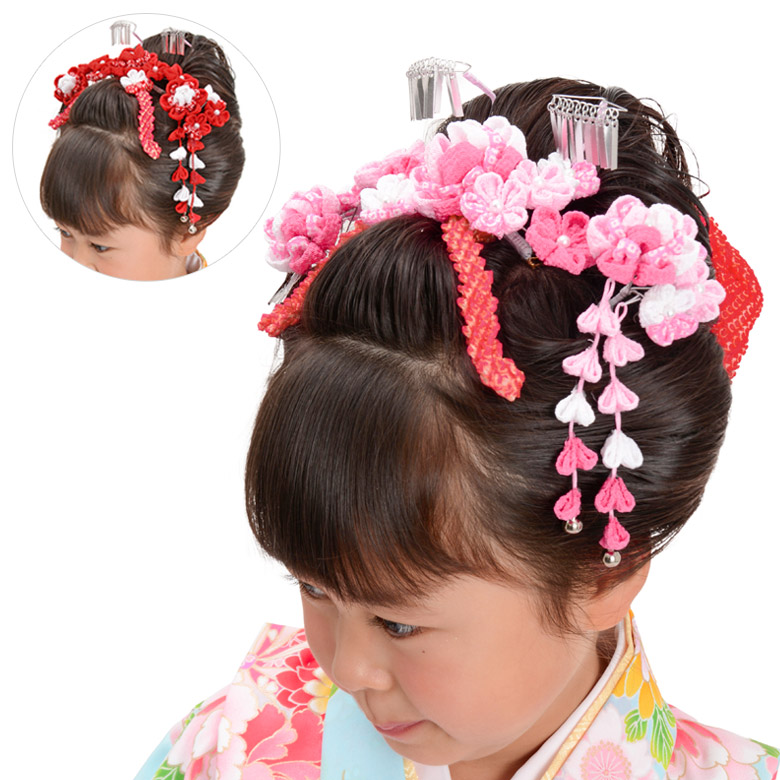 楽天市場】七五三 髪飾り 日本髪 勝山かんざしセット 7歳 七歳 7才 七